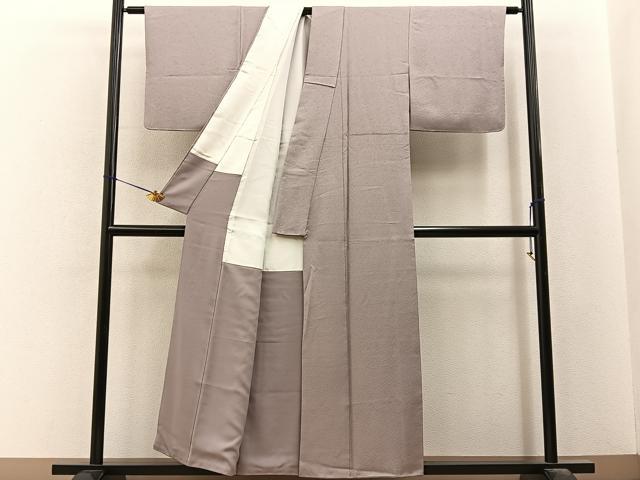 平和屋着物■上質な色無地　霞地紋　潤色　正絹　逸品　BAAY6518hj