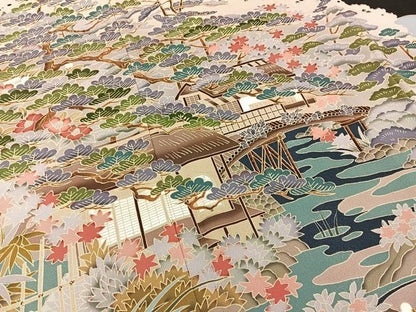 平和屋着物■豪華黒留袖　友禅　作家物　御所解文　正絹　逸品　BAAY6521hj