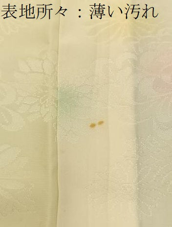 平和屋着物■長襦袢　無双仕立て　流水花地紋　暈し染め　半衿刺繍　正絹　逸品　BAAY6526hj