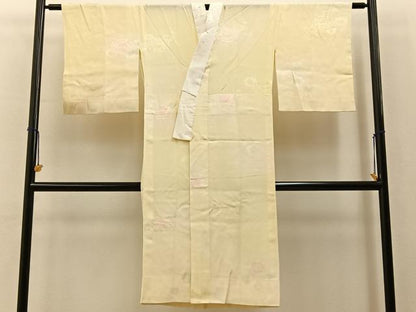 平和屋着物■長襦袢　無双仕立て　流水花地紋　暈し染め　半衿刺繍　正絹　逸品　BAAY6526hj