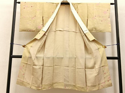 平和屋着物■長襦袢　無双仕立て　梅　正絹　逸品　BAAY6527hj