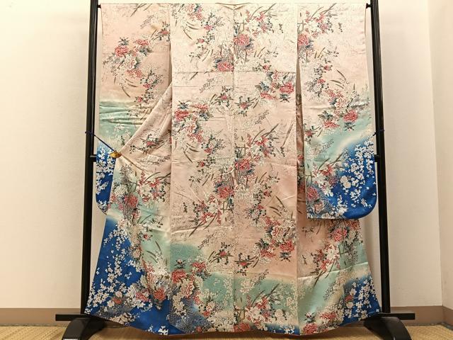 平和屋着物■豪華振袖　草花文　暈し染め　金彩　ますいわ屋扱い　正絹　逸品　BAAY6534hj