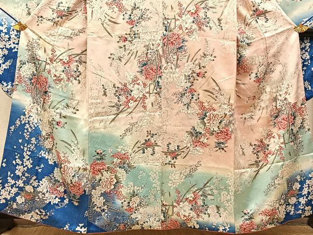 平和屋着物■豪華振袖　草花文　暈し染め　金彩　ますいわ屋扱い　正絹　逸品　BAAY6534hj