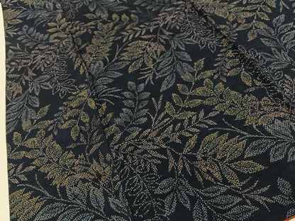 平和屋着物■上質な紬　草葉文　正絹　逸品　BAAY6537hj