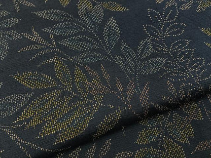 平和屋着物■上質な紬　草葉文　正絹　逸品　BAAY6537hj