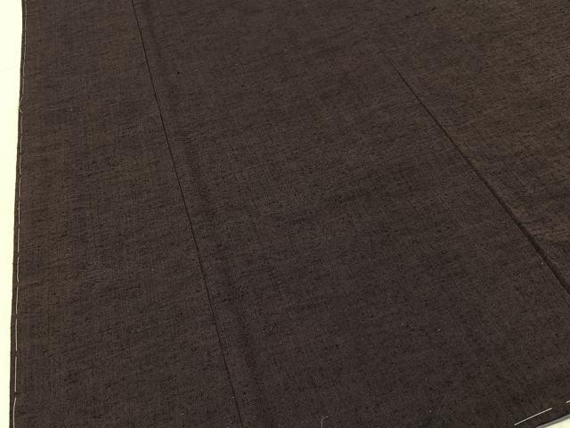 平和屋着物■上質な紬　色無地　似せ紫色　正絹　逸品　未使用　BAAY6544hj