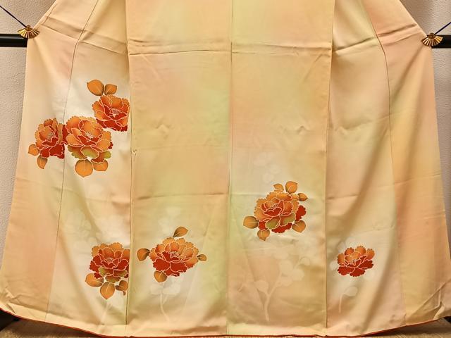 平和屋着物■訪問着　草花文　暈し染め　正絹　逸品　BAAY6546hj