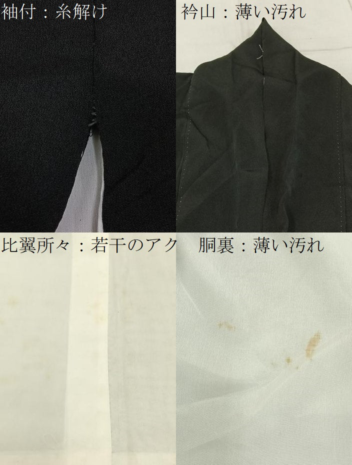 平和屋着物■豪華黒留袖　花鳥文　金彩　正絹　逸品　BAAY6548hj