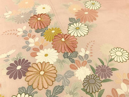 平和屋着物■豪華色留袖　駒刺繍　流水秋草文　暈し染め　金彩　正絹　逸品　BAAY6558hj