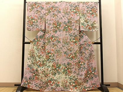 平和屋着物■訪問着　流水花文　暈し染め　正絹　逸品　未使用　BAAY6563hj