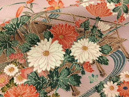 平和屋着物■訪問着　流水花文　暈し染め　正絹　逸品　未使用　BAAY6563hj