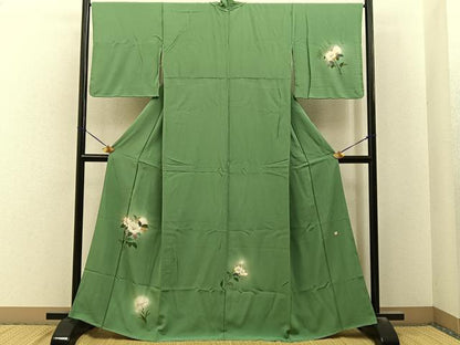 平和屋着物■訪問着　作家物　草花文　暈し染め　金彩　正絹　逸品　BAAY6568hj