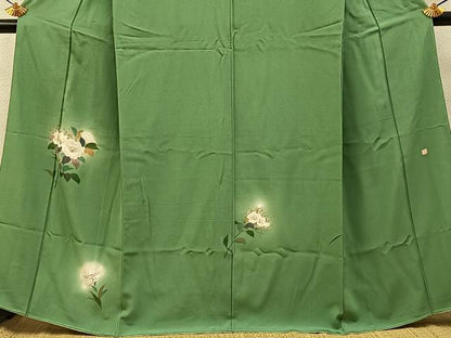 平和屋着物■訪問着　作家物　草花文　暈し染め　金彩　正絹　逸品　BAAY6568hj