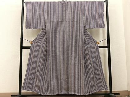 平和屋着物■上質な小紋　間道　正絹　逸品　BAAY6570hj