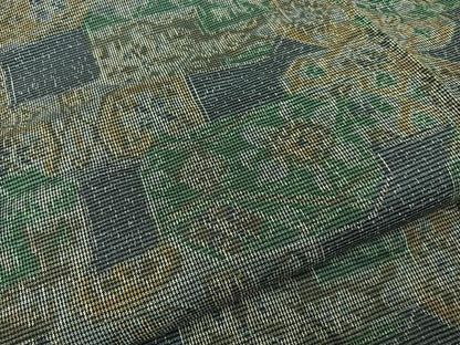 平和屋着物■上質な紬　吉祥花文　正絹　逸品　未使用　BAAY6571hj