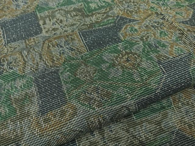 平和屋着物■上質な紬　吉祥花文　正絹　逸品　未使用　BAAY6571hj