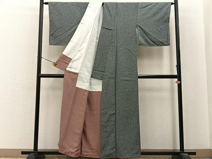 平和屋着物■上質な小紋　草花文　正絹　逸品　未使用　BAAY6578hj