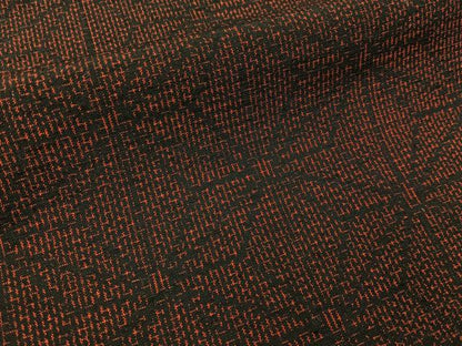 平和屋着物■上質な紬　麻の葉文様　ロング丈　正絹　逸品　BAAY6581hj