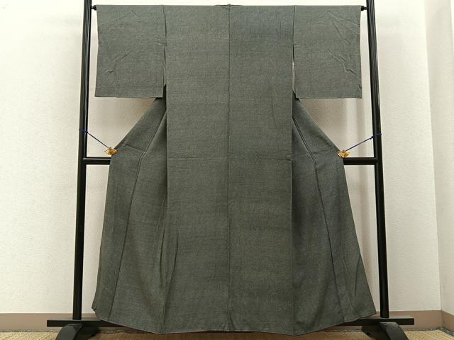 平和屋着物■江戸小紋　鮫小紋柄　黒地　正絹　逸品　BAAY6584hj