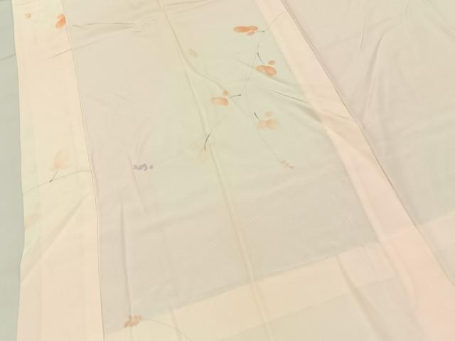平和屋着物■長襦袢　無双仕立て　手描き　草葉文　暈し染め　正絹　逸品　BAAY6591hj