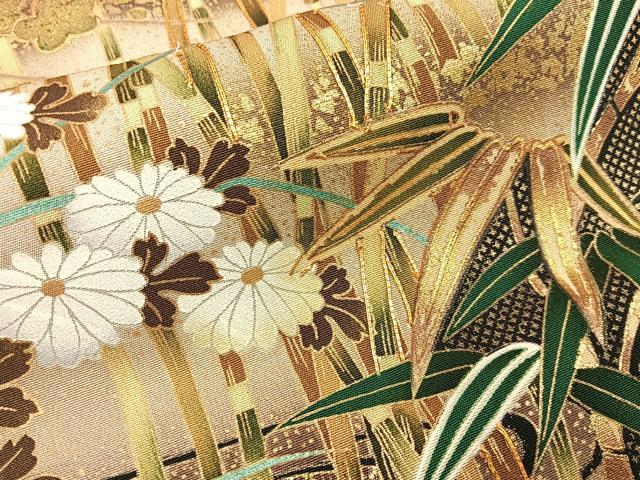 平和屋着物■豪華黒留袖　作家物　駒刺繍　松竹梅　流水草花文　暈し染め　金彩　正絹　逸品　BAAY6593hj