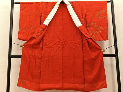 平和屋着物■長襦袢　袷　雲重ね文　金彩　正絹　逸品　BAAY6596hj