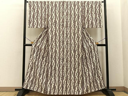 平和屋着物■上質な小紋　草花文　金彩　正絹　逸品　BAAY6602hj