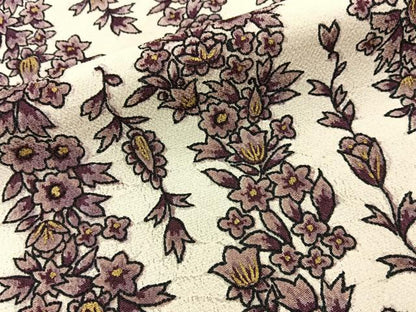 平和屋着物■上質な小紋　草花文　金彩　正絹　逸品　BAAY6602hj