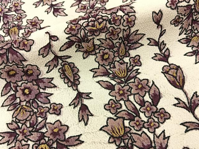 平和屋着物■上質な小紋　草花文　金彩　正絹　逸品　BAAY6602hj