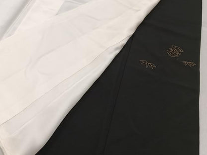 平和屋着物■豪華黒留袖　刺繍　蓑亀　暈し染め　金彩　正絹　逸品　未使用　BAAY6607hj