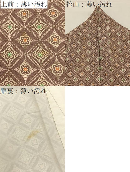 平和屋着物■上質な小紋　七宝花文　正絹　逸品　BAAY6614hj