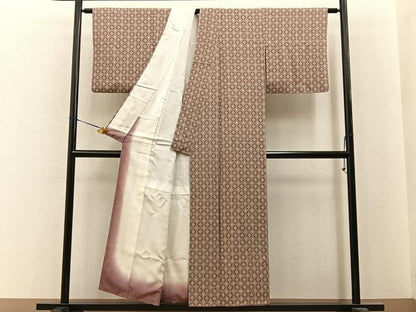 平和屋着物■上質な小紋　七宝花文　正絹　逸品　BAAY6614hj