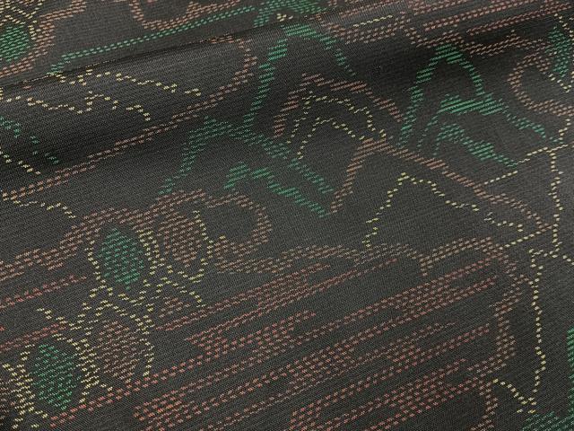 平和屋着物■本場大島紬　遠山吉祥文　正絹　逸品　未使用　BAAY6631hj