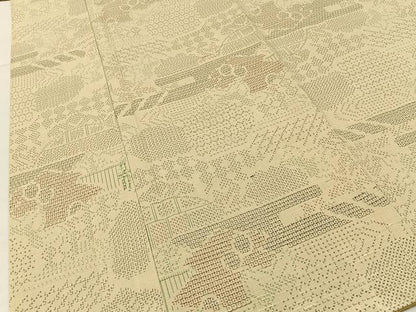 平和屋着物■結城紬　80亀甲　吉祥文　正絹　逸品　未使用　BAAY6633hj