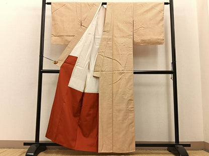 平和屋着物■上質な紬　十字絣　正絹　逸品　未使用　BAAY6634hj