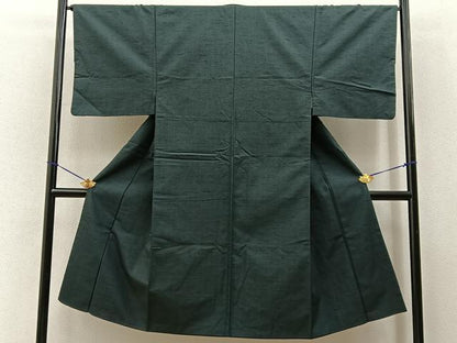 平和屋着物■男性　紬　網代織　正絹　逸品　BAAY6639hj