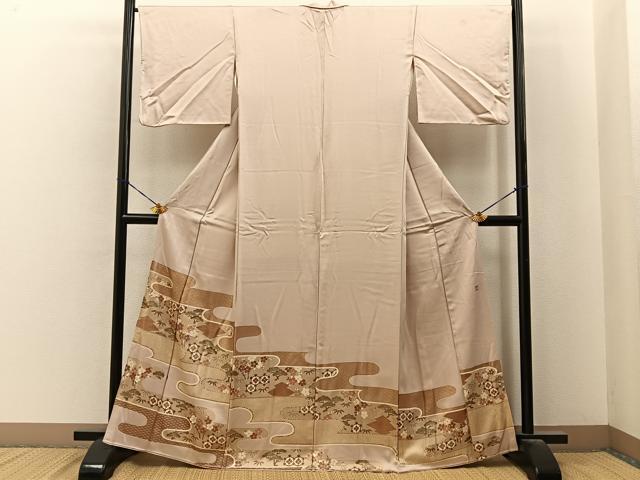 平和屋着物■豪華色留袖　作家物　刺繍　松竹梅　エ霞吉祥文　金彩　正絹　逸品　BAAY6642hj