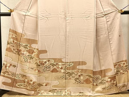 平和屋着物■豪華色留袖　作家物　刺繍　松竹梅　エ霞吉祥文　金彩　正絹　逸品　BAAY6642hj