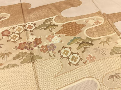 平和屋着物■豪華色留袖　作家物　刺繍　松竹梅　エ霞吉祥文　金彩　正絹　逸品　BAAY6642hj