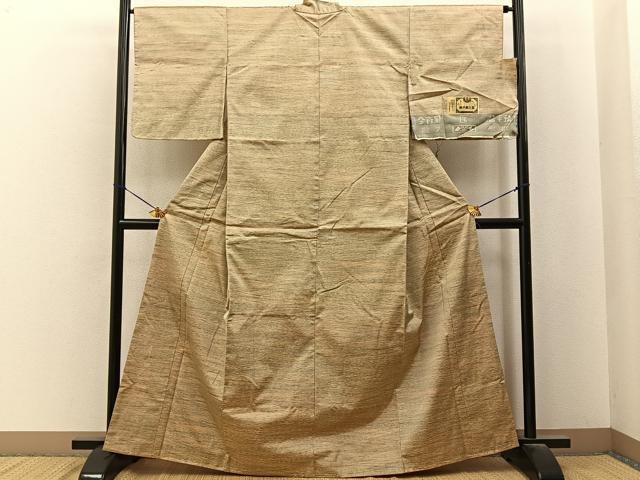 平和屋着物■本場大島紬　霞文　証紙付き　正絹　逸品　未使用　BAAY6643hj