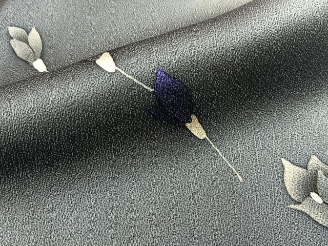 平和屋着物■上質な小紋　舞花文　暈し染め　正絹　逸品　BAAY6645hj