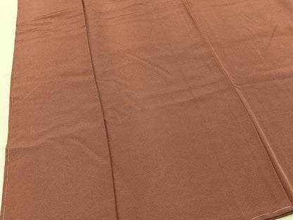 平和屋着物■上質な色無地　茶色　正絹　逸品　未使用　BAAY6646hj
