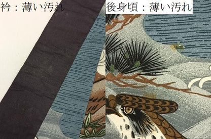 平和屋着物■男性　長襦袢　無双仕立て　鷹　BAAY6651hj