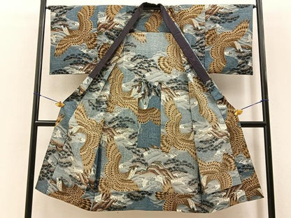 平和屋着物■男性　長襦袢　無双仕立て　鷹　BAAY6651hj