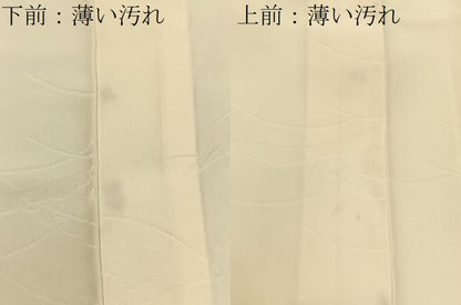 平和屋着物■長襦袢　無双仕立て　雪芝地紋　正絹　逸品　BAAY6652hj