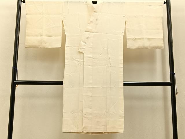 平和屋着物■長襦袢　無双仕立て　雪芝地紋　正絹　逸品　BAAY6652hj
