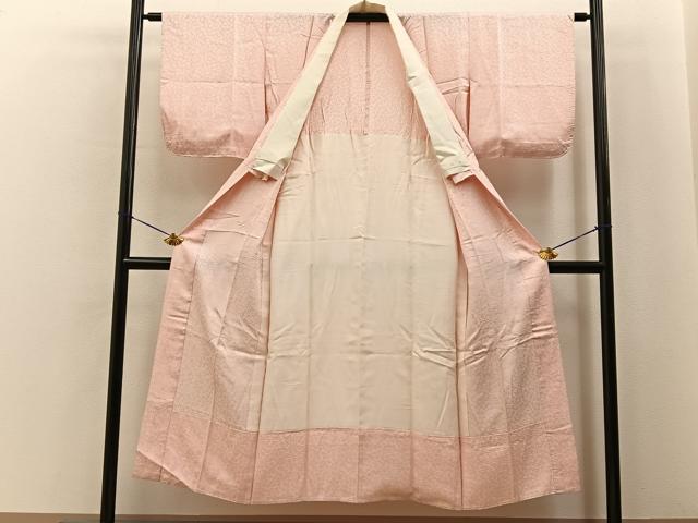 平和屋着物■長襦袢　無双仕立て　舞桜地紋　正絹　逸品　BAAY6655hj