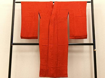 平和屋着物■長襦袢　袷　鼓地紋　正絹　逸品　BAAY6656hj