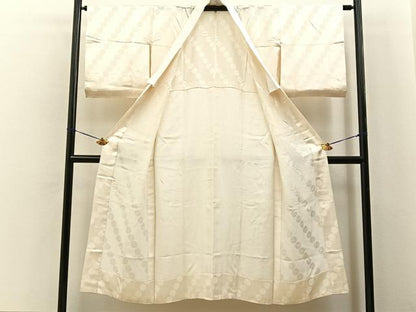 平和屋着物■長襦袢　無双仕立て　菊地紋　正絹　逸品　BAAY6657hj