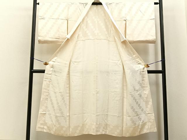 平和屋着物■長襦袢　無双仕立て　菊地紋　正絹　逸品　BAAY6657hj